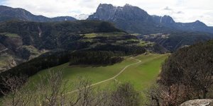 Hiking on Ritten Mountain